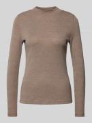 Christian Berg Woman Longsleeve mit Stehkragen in Taupe Melange, Größe...