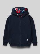 Tommy Hilfiger Kids Sweatjacke mit Logo-Stitching Modell 'FLAGS' in Ma...