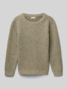 Lil Atelier Strickpullover mit Raglanärmeln Modell 'MOLFERT' in Oliv, ...