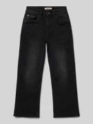 Garcia Loose Fit Jeans mit Label-Details in Black, Größe 140