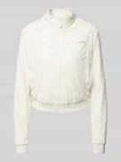 Guess Activewear Sweatjacke mit Stehkragen Modell 'KRISSY' in Offwhite...