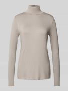 Smith and Soul Longsleeve mit Stehkragen in Taupe, Größe L