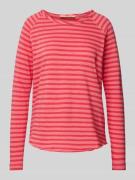 Smith and Soul Longsleeve mit geripptem U-Boot-Ausschnitt in Pink, Grö...