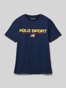 POLO SPORT Regular Fit  T-Shirt aus Baumwolle in Marine, Größe L