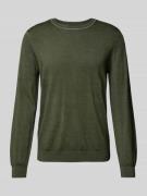 OLYMP Level Five Slim Fit Strickpullover aus Schurwolle mit Rundhalsau...