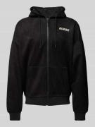 Guess Activewear Sweatjacke mit Label-Detail Modell 'DARIL' in Black, ...