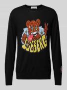 Iceberg Sweatshirt mit Rundhalsausschnitt Modell 'MAGLIA' in Black, Gr...