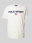 POLO SPORT T-Shirt mit Label-Print in Offwhite, Größe L