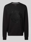 PME Legend Sweatshirt mit Label-Stitching in Black, Größe L