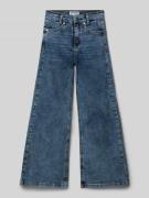 Blue Effect Wide Leg Jeans mit Label-Patch in Blau, Größe 140