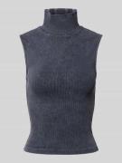 Gina Tricot Tanktop mit Turtleneck in Bleu, Größe L