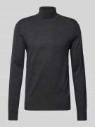 Christian Berg Men Strickpullover mit Rollkragen in Anthrazit Melange,...