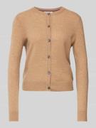 Christian Berg Woman Cardigan mit durchgehender Knopfleiste in Camel, ...