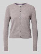 Christian Berg Woman Cardigan mit durchgehender Knopfleiste in Taupe M...