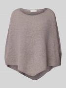 Christian Berg Woman Loose Fit Poncho aus Kaschmir in Taupe Melange, G...