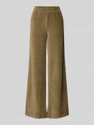 JAKE*S STUDIO WOMAN Straight Fit Stoffhose mit Strukturmuster in Khaki...