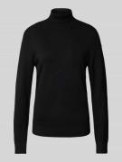 Jake*s Casual Strickpullover mit Rollkragen in Black, Größe L