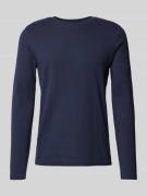 MCNEAL Regular Fit Longsleeve mit Bio-Baumwolle in Dunkelblau Melange,...