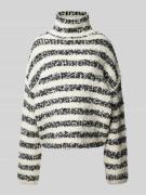 JAKE*S STUDIO WOMAN Relaxed Fit Strickpullover mit Stehkragen in Offwh...