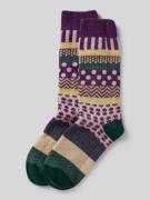 Jake*s Casual Socken mit Teilungsnähten in Violett, Größe 35-38