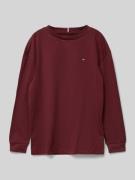 Tommy Hilfiger Teens Longsleeve mit Label-Stitching in Bordeaux, Größe...