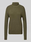 Christian Berg Woman Strickpullover mit Rollkragen in Oliv Melange, Gr...