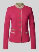 WHITE LABEL Taillierter Blazer mit Stehkragen in Pink, Größe 36