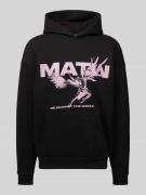 Review X MATW Hoodie mit Label-Print in Black, Größe L