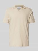 MCNEAL Regular Fit Poloshirt mit V-Ausschnitt in Beige, Größe XXXL