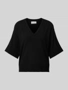 MSCH Copenhagen Oversized T-Shirt aus Viskose mit V-Ausschnitt Modell ...