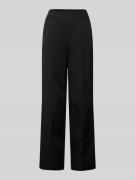 ZABAIONE Wide Leg Stoffhose mit fixierten Bügelfalten in Black, Größe ...