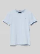 Tommy Hilfiger Teens T-Shirt mit Logo-Stitching in Bleu, Größe 152