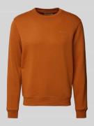 Blend Sweatshirt mit gerippten Abschlüssen Modell 'Downton' in Cognac,...