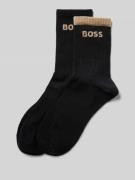 BOSS Socken mit Label-Print im 2er-Pack in Black, Größe 36-42