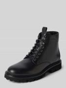 BOSS Schnürboots aus Leder mit Zugschlaufe Modell 'Juylo' in Black, Gr...