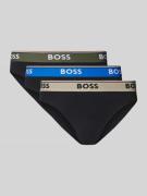 BOSS Slips mit Label-Bund im 3er-Pack in Black, Größe L