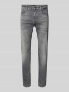 BOSS Orange Slim Fit Jeans im Used-Look Modell 'DELAWARE' in Mittelgra...