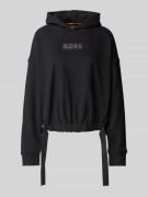 BOSS Orange Cropped Hoodie mit Label-Detail Modell 'EBLOUSA' in Black,...