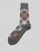 Burlington Socken mit Label-Detail Modell 'NEWCASTLE' in Mittelgrau, G...