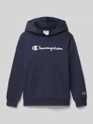 CHAMPION Hoodie mit Label-Stitching in Marine, Größe 128