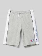 CHAMPION Regular Fit Bermudas mit Label-Print in Mittelgrau Melange, G...