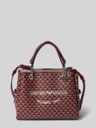 Emporio Armani Handtasche mit Label-Print Modell 'ANNIE' in Dunkelrot,...