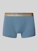 Emporio Armani Trunks mit elastischem Logo-Bund in Bleu, Größe L