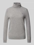 Gant Strickpullover mit Rollkragen Modell 'EXTRAFINE' in Hellgrau Mela...