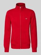 Gant Regular Fit Sweatjacke mit Label-Stitching Modell 'SGIELD' in Rot...