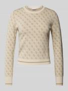 Guess Strickpullover mit Rundhalsausschnitt Modell 'LISE' in Offwhite,...