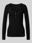 Guess Longsleeve mit Strasssteinbesatz Modell 'KARLEE' in Black, Größe...