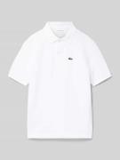 Lacoste Poloshirt mit Label-Stitching in Weiss, Größe 140