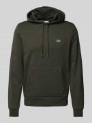 Lacoste Regular Fit Hoodie mit Baumwolle in Oliv, Größe L