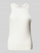 Mango Tanktop mit Feinripp Modell 'BALI' in Weiss, Größe S